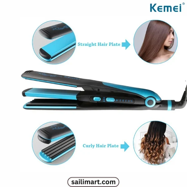 Kemei KM-2209 Straightener & Curler in Bangladesh