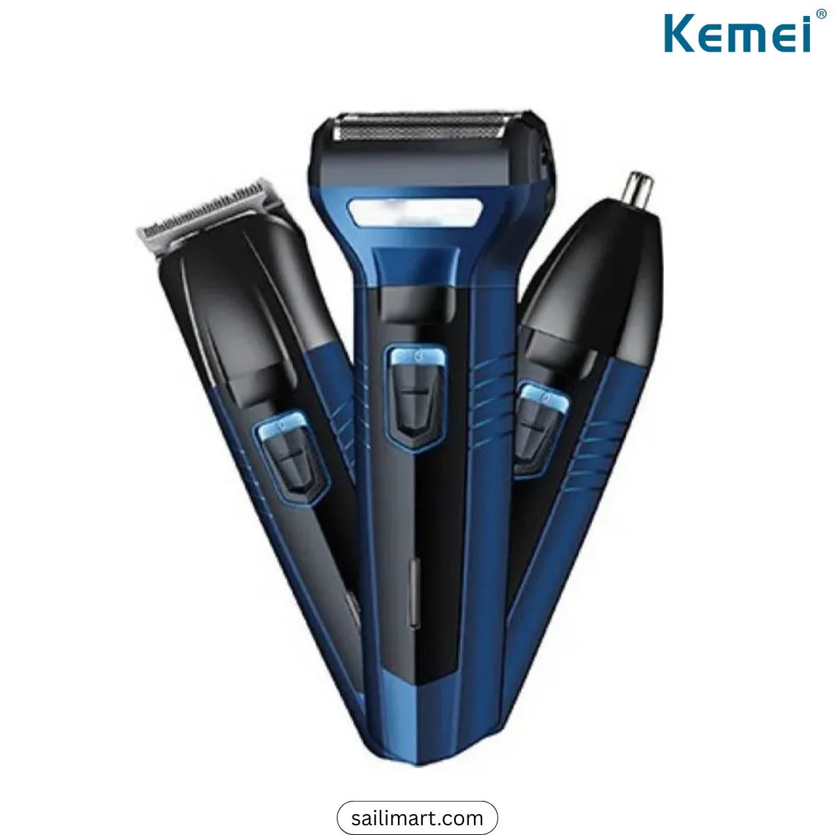 Kemei KM-6330 (3-in-1) Rechargeable Trimmer for Men