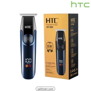 Original HTC AT-588 Trimmer with LED Display, USB Type-C Charging, and Stainless Steel Blades