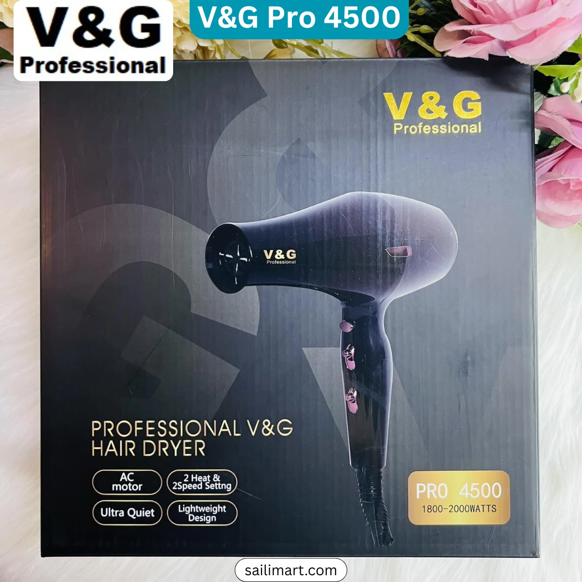 V&G PRO 4500 Professional Hair Dryer 2000 Watts Soili mart
