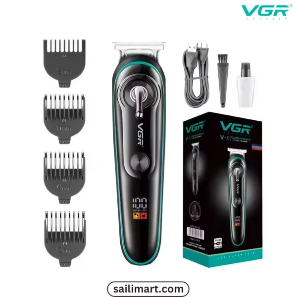 VGR V-075 Limited Edition Hair Trimmer For Men, Black শৈলী মাঠ