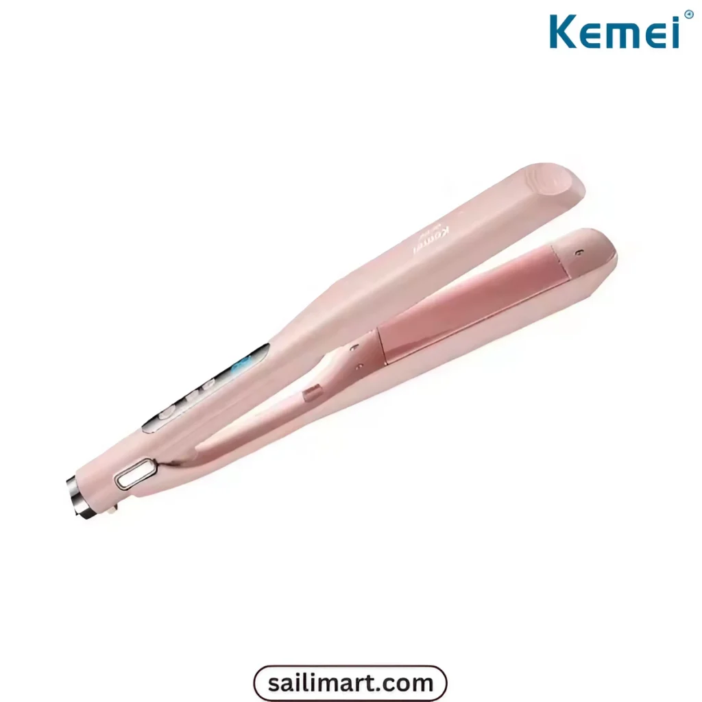 KEMEI Km-2065 Hair Straightener and Curler for Women