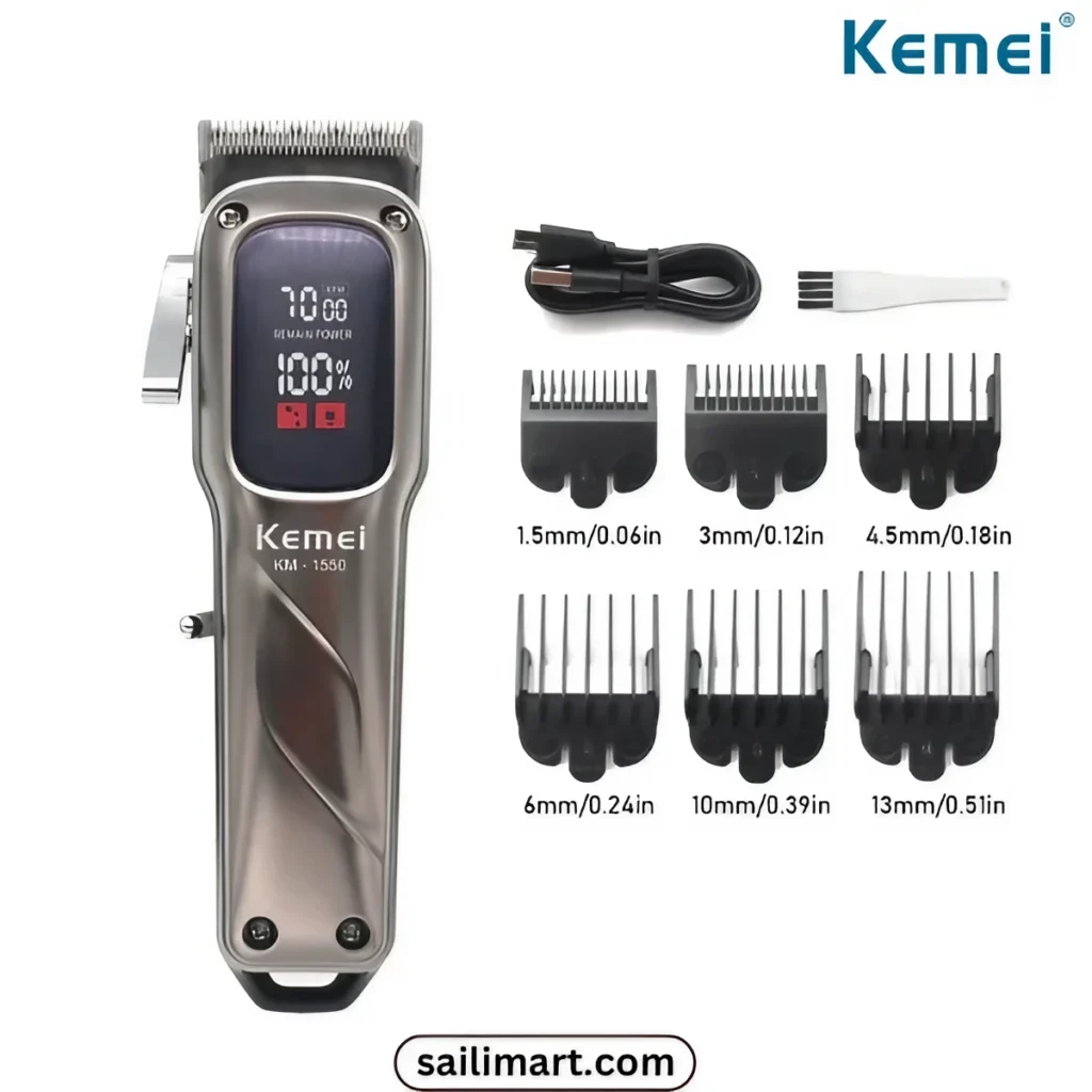 Original Kemei KM-1550 Hair Clipper with LED display