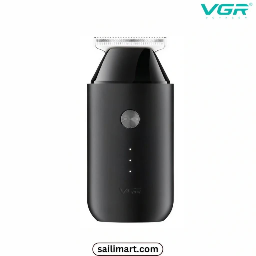 VGR V-932 beard trimmer with stainless steel blades, USB Type-C charging, ergonomic design, and travel lock