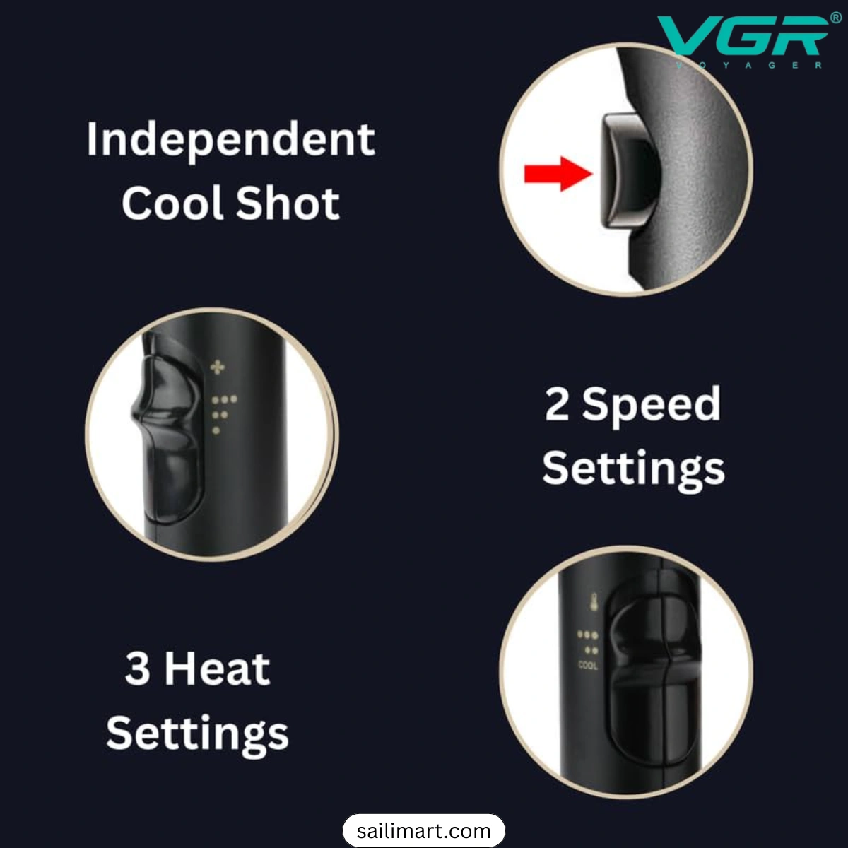 VGR V-453 Powerfull Hiar Dryer in BD