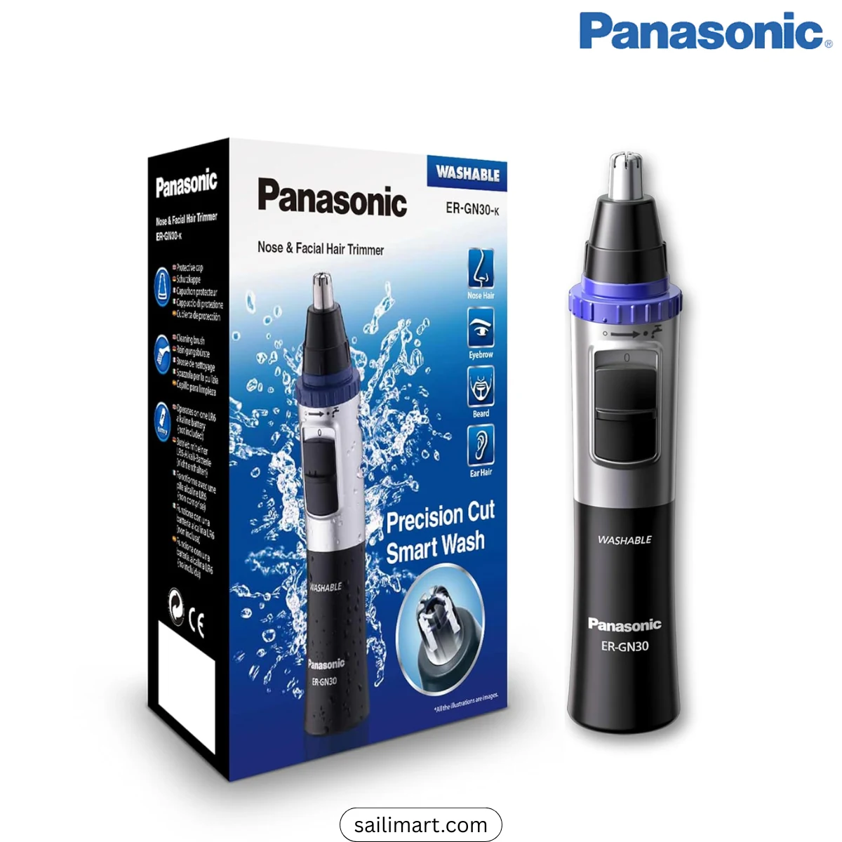 Panasonic ER-GN30-K Nose, Ear and Facial Hair Trimmer