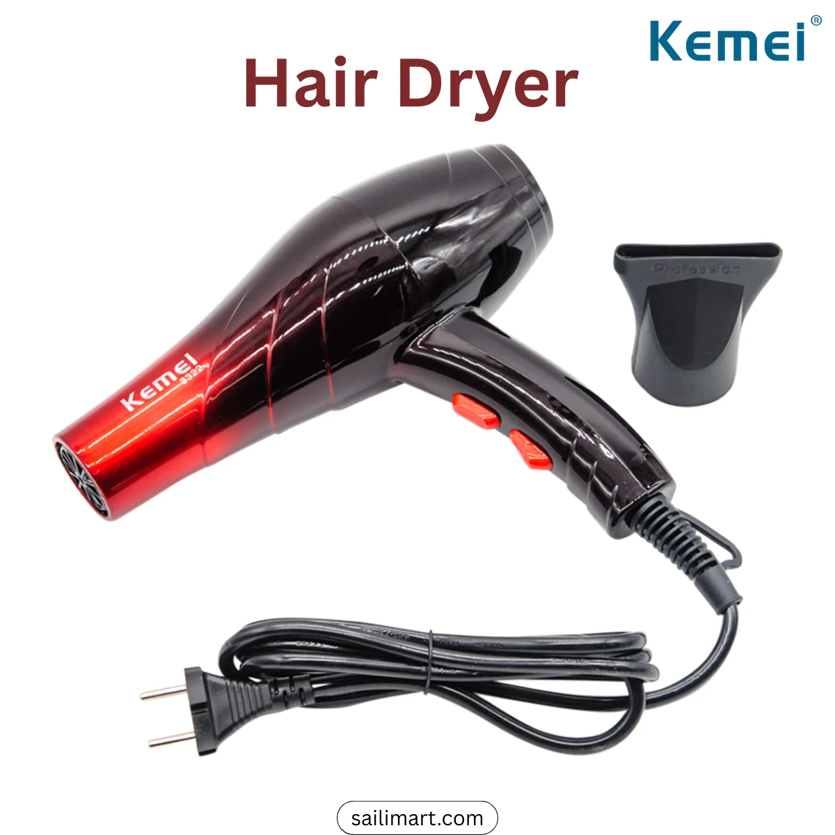Kemei KM-3322 Hair Dryer Best price in Bangladesh