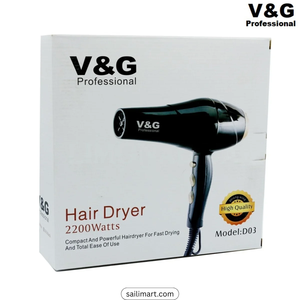 V&G D03 Professional Hair Dryer 2200W
