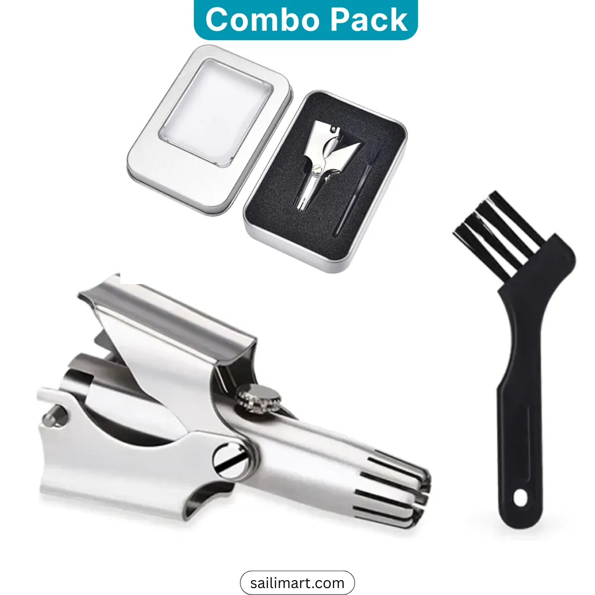 Kemei KM-809A + Manual Nose Trimmer Combo Pack in Bangladesh