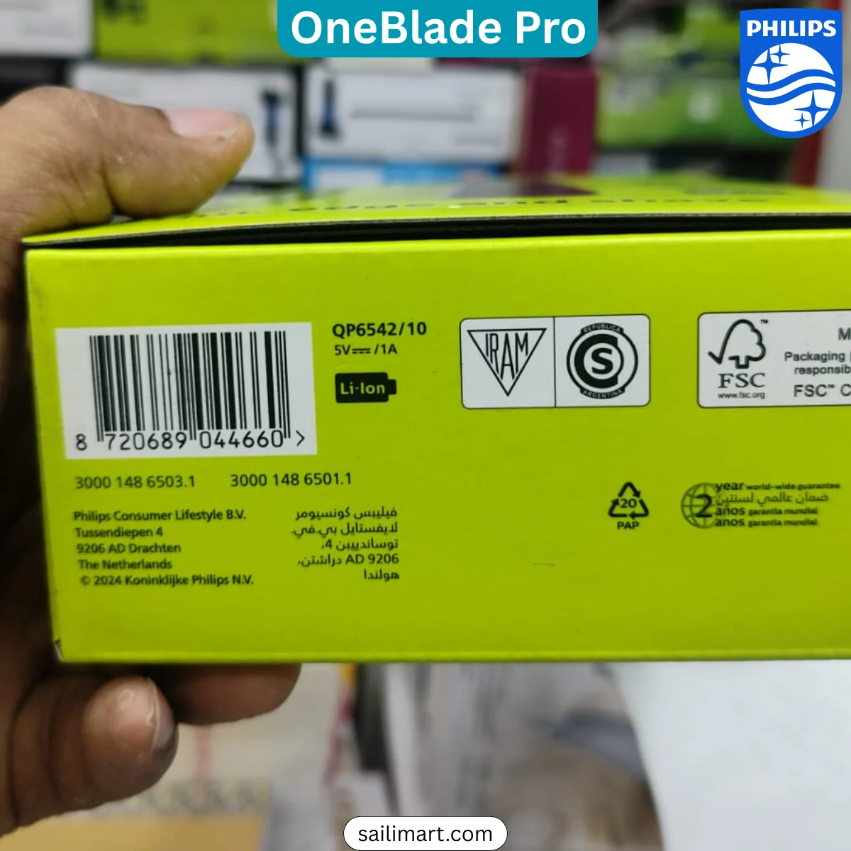 Philips QP6542/10 OneBlade Pro Trimmer – 100% Original