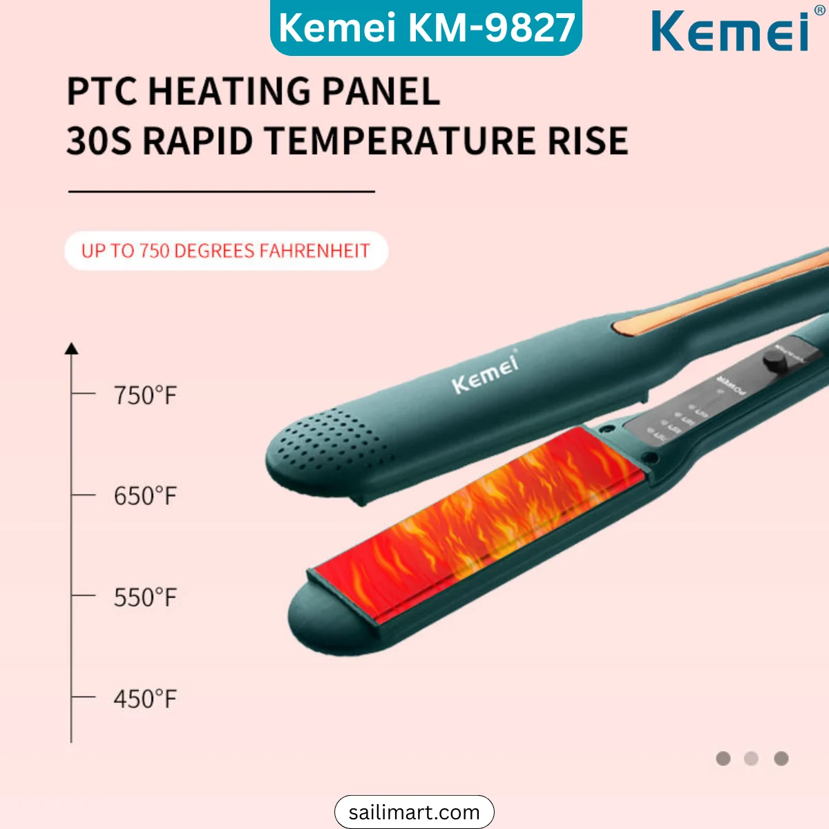 Kemei KM-9827 Hair Straightener for men & women