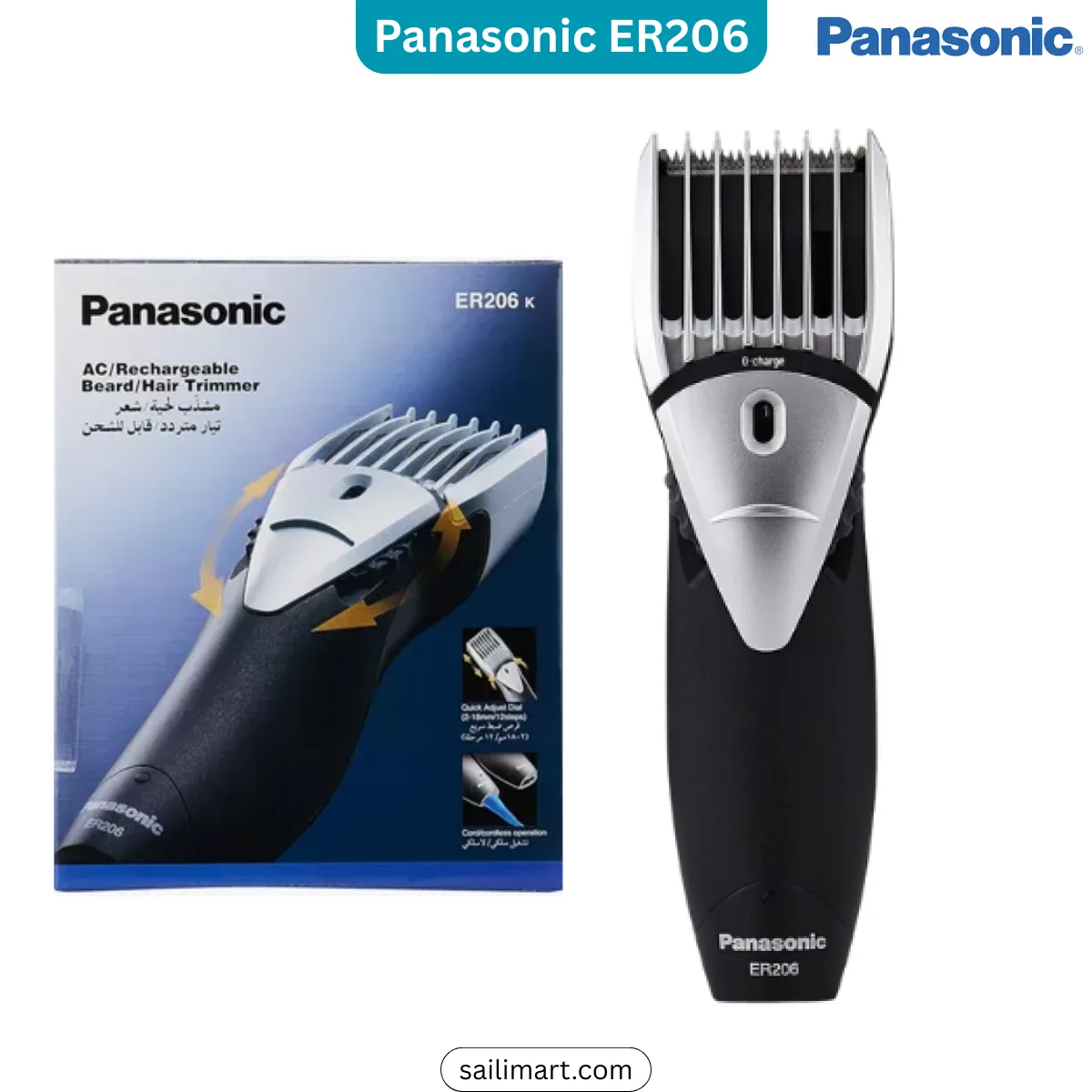 Panasonic ER206K Professional Beard & Hair Trimmer