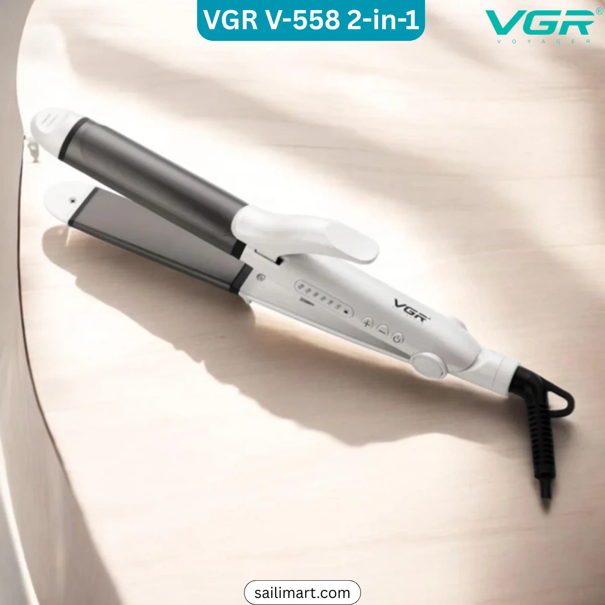 VGR V-558 2-in-1 Hair Straightener & Curler in Bangladesh