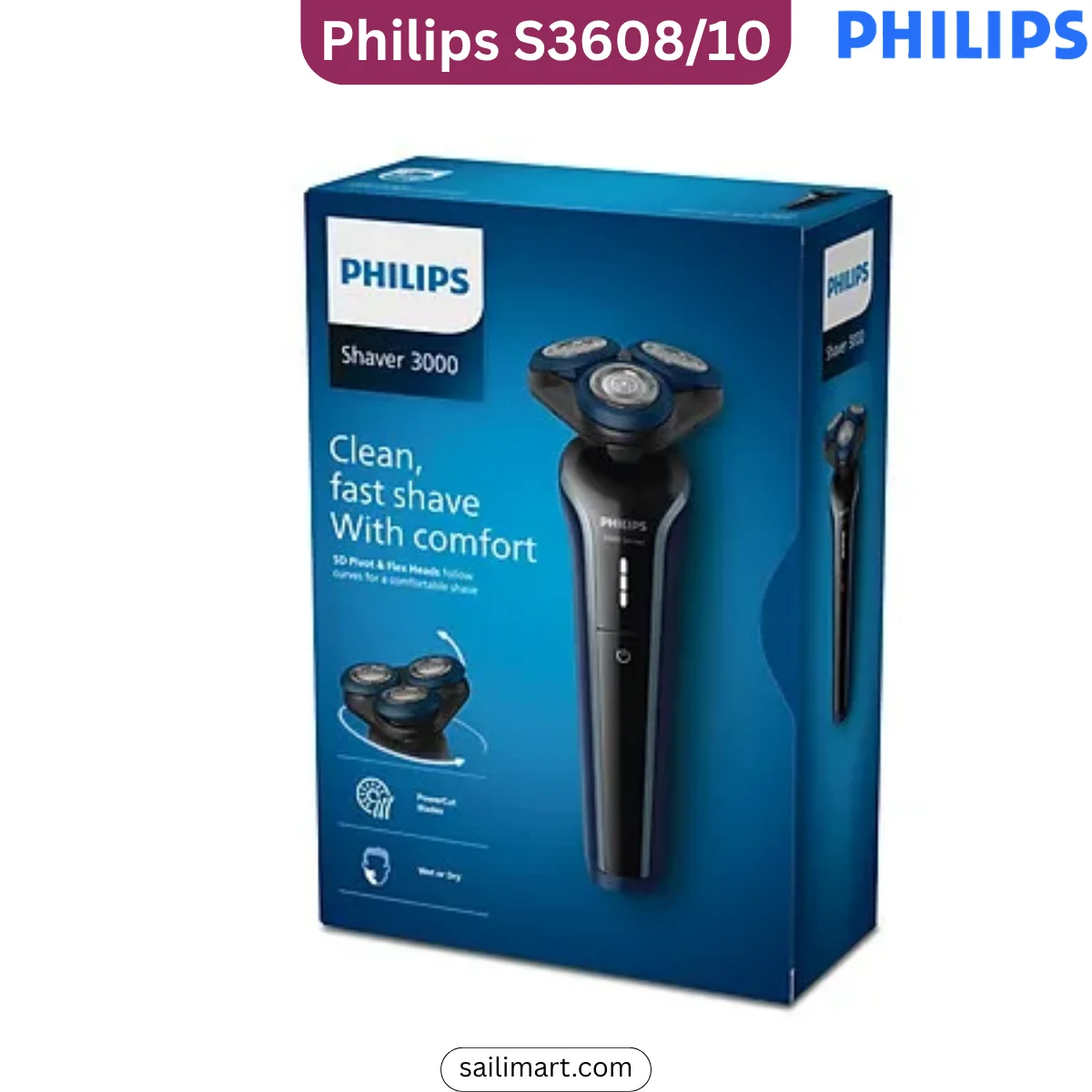 Philips S3608/10 Wet & Dry Shaver Best Price in Bangladesh