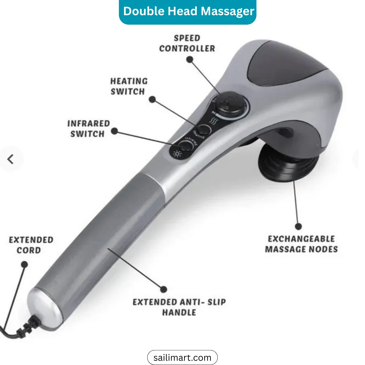 ডাবল হেডস হিটিং ম্যাসাজার