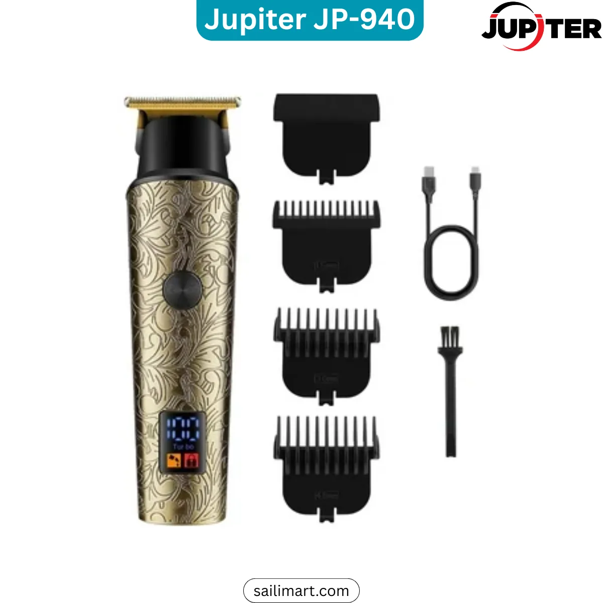 Jupiter JP-940 Rechargeable Metal Body Trimmer