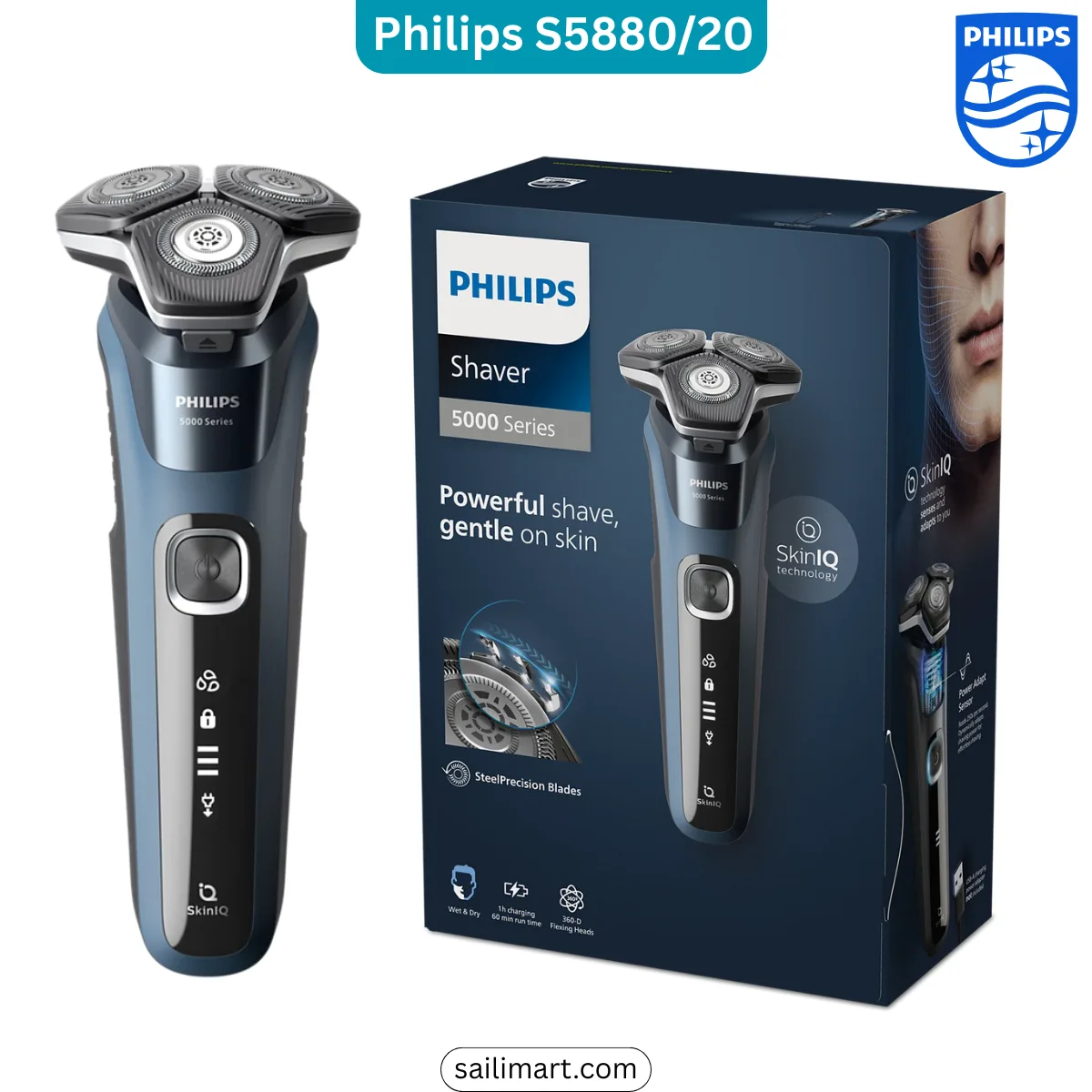 Philips S5880/20 Wet & Dry Electric Shaver Series 5000 at the best price in Bangladesh