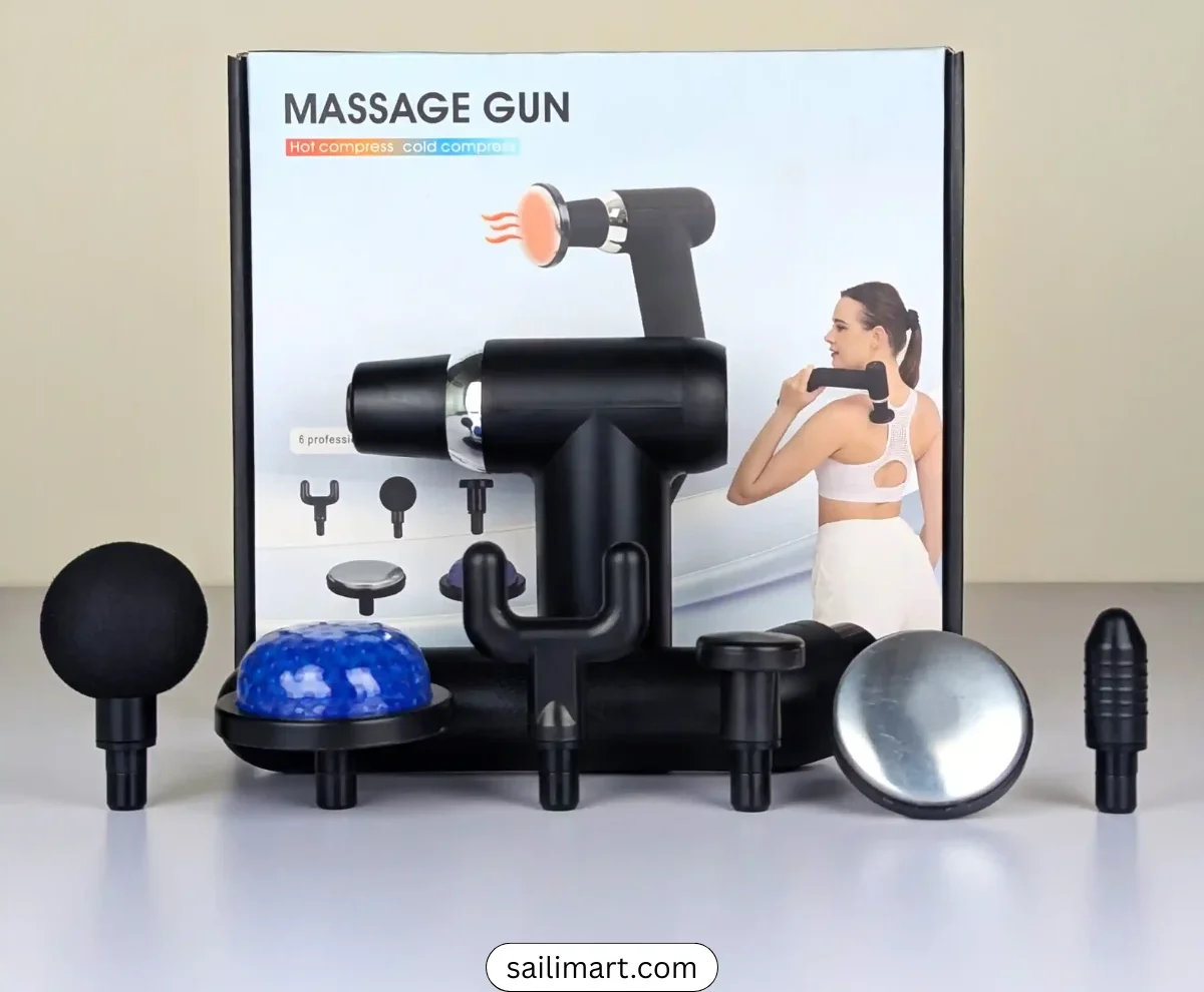 L-Shaped Massage Gun with Hot & Cold Therapy | Deep Muscle Recovery Device