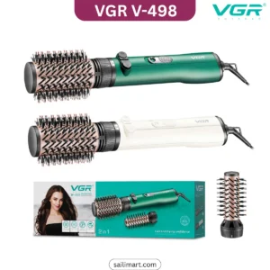 VGR V-498 Rotating Hot Air Styler 2-in-1 Hair Dryer Brush (1200W) – Curl, Straight & Volume