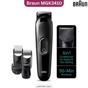 Braun MGK3410 All-in-One Grooming Kit – 6-in-1 Beard & Hair Trimmer