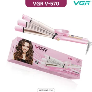 VGR V-570 4-in-1 Hair Beauty Styler - Straight, Curl, Crimp, Styling