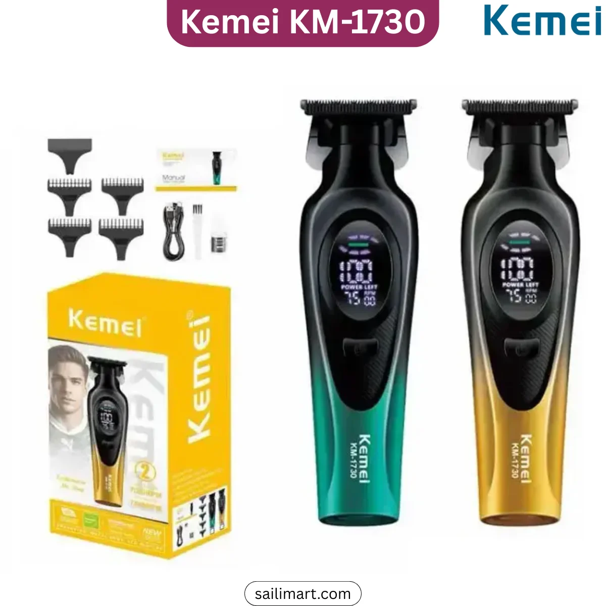Kemei KM‑1730 Trimmer with Powerful Moto in Bangladesh