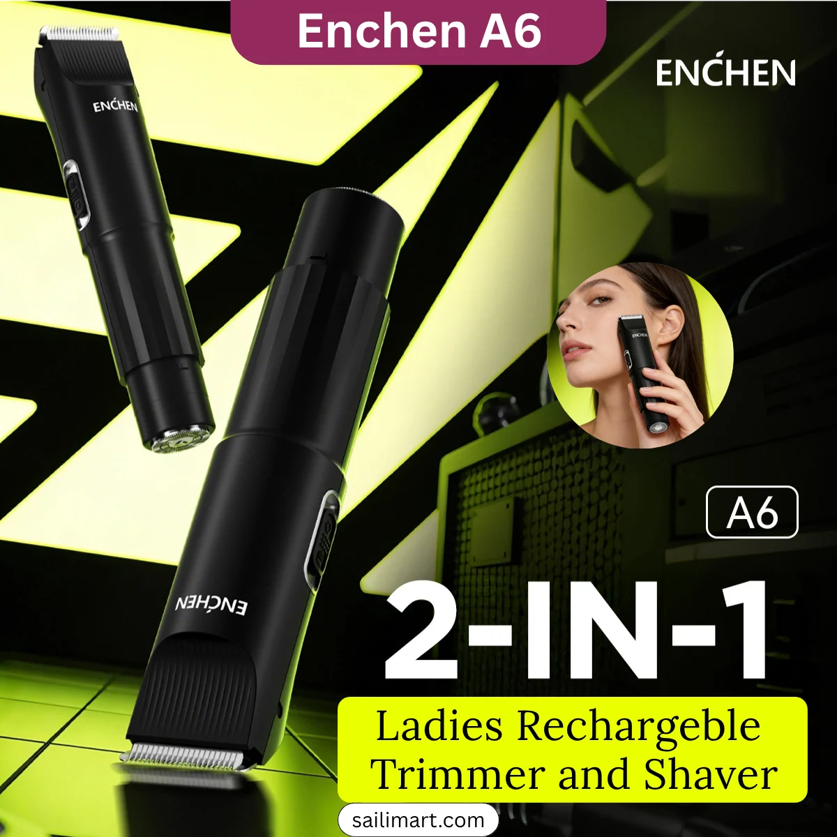 ENCHEN A6 2-in-1 Body Hair Trimmer & Facial Hair Remover