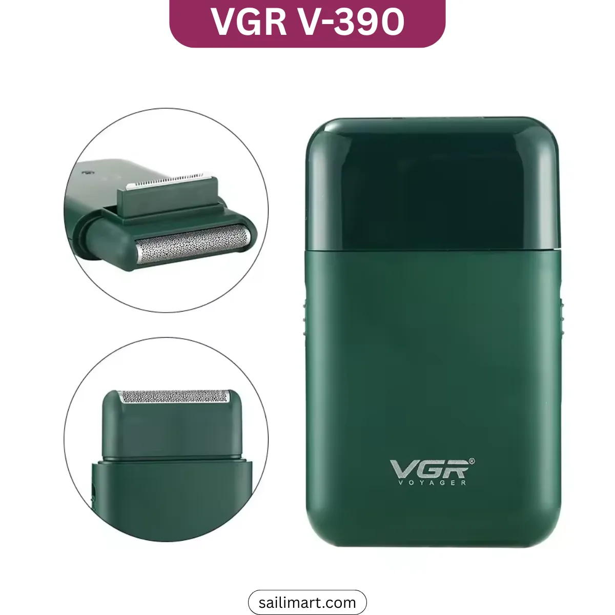 VGR V-390 Foil Shaver – Pocket Size Rechargeable Travel Shaver