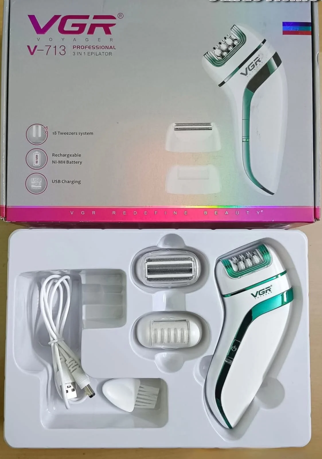 VGR V-713 3-in-1 Women Grooming Kit – Epilator, Shaver & Callus Remover
