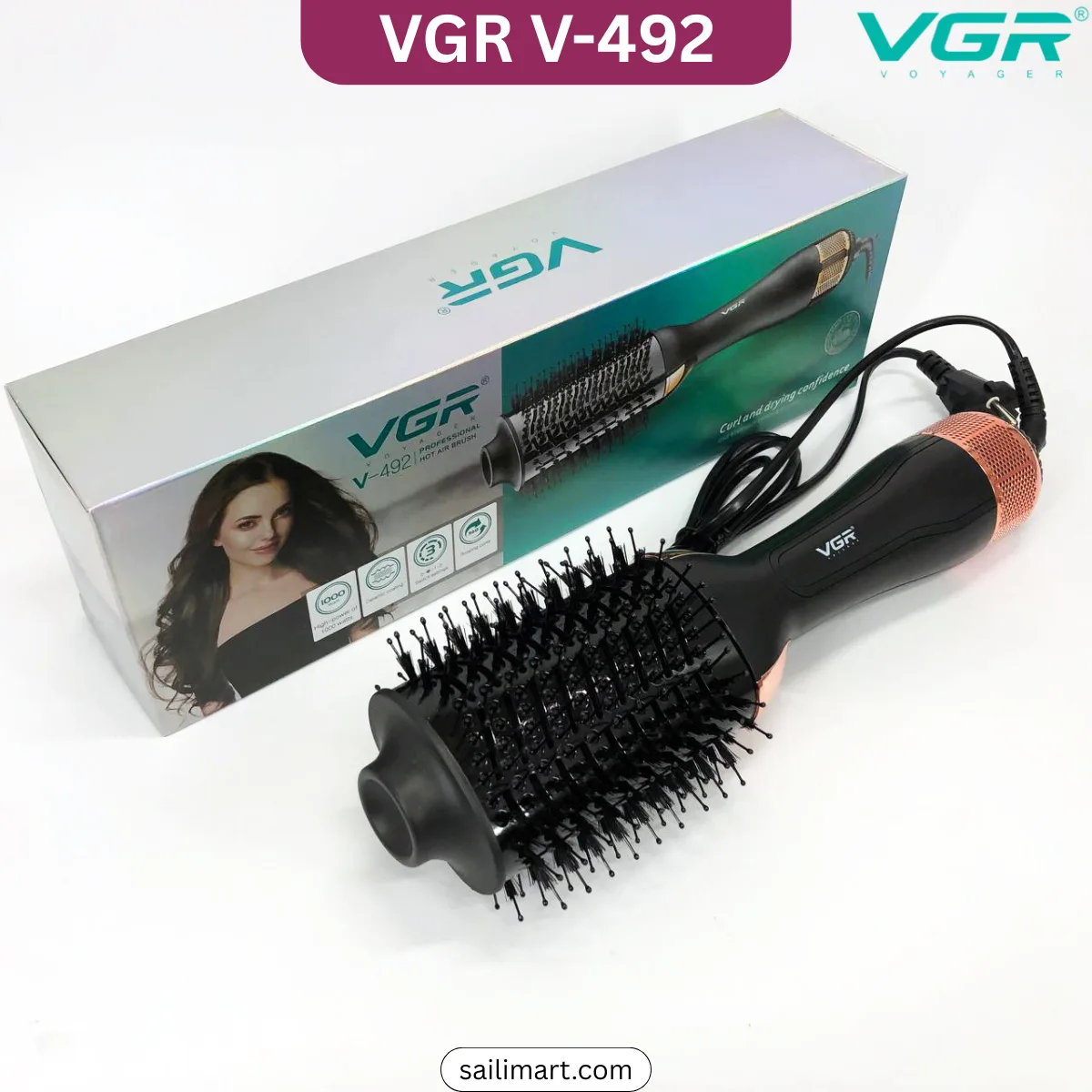 VGR V-492 3-in-1 Rotating Hot Air Brush Best Price in Bangladesh