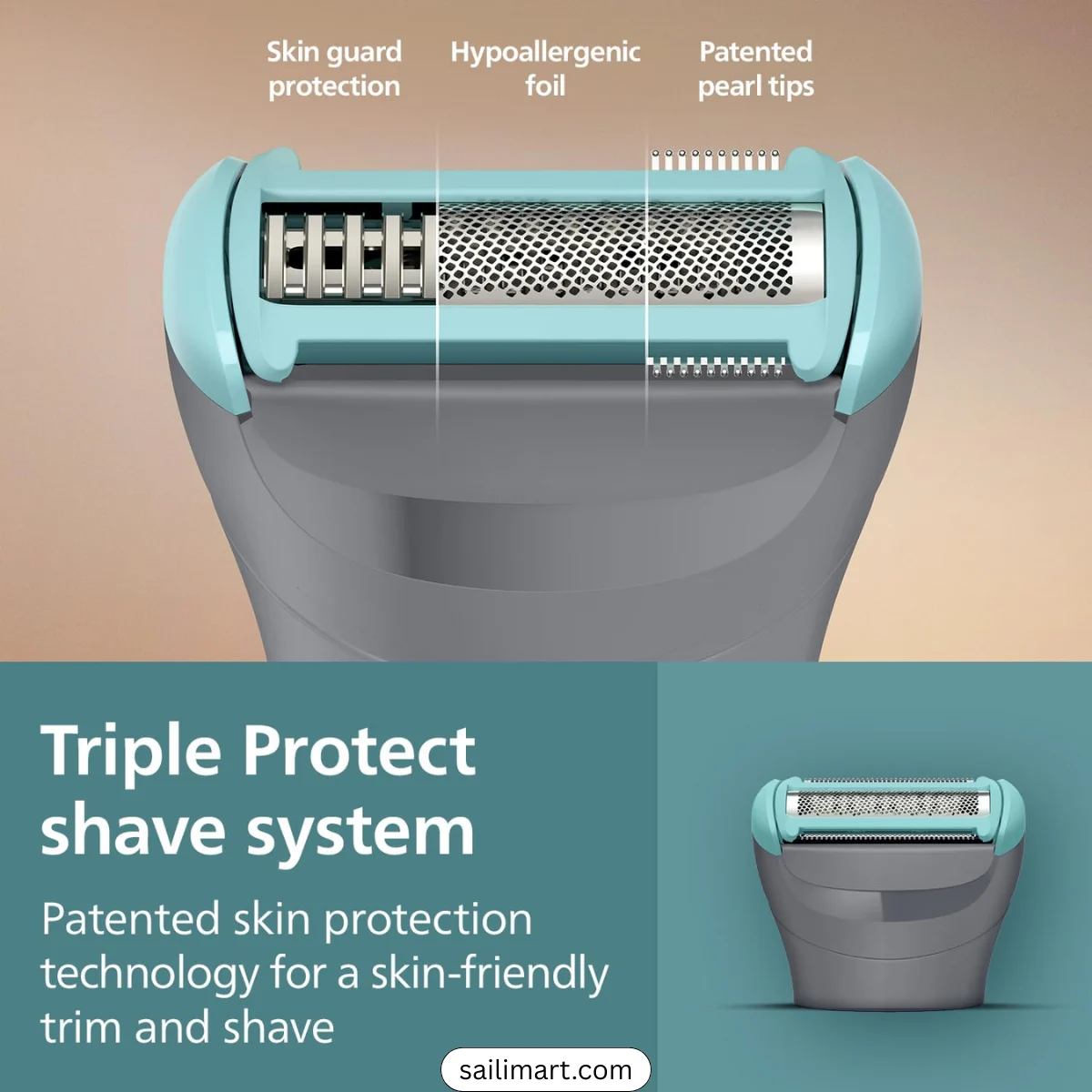 Philips BG3470/15 Body Groomer – Triple Protect Shave System, 100% Waterproof