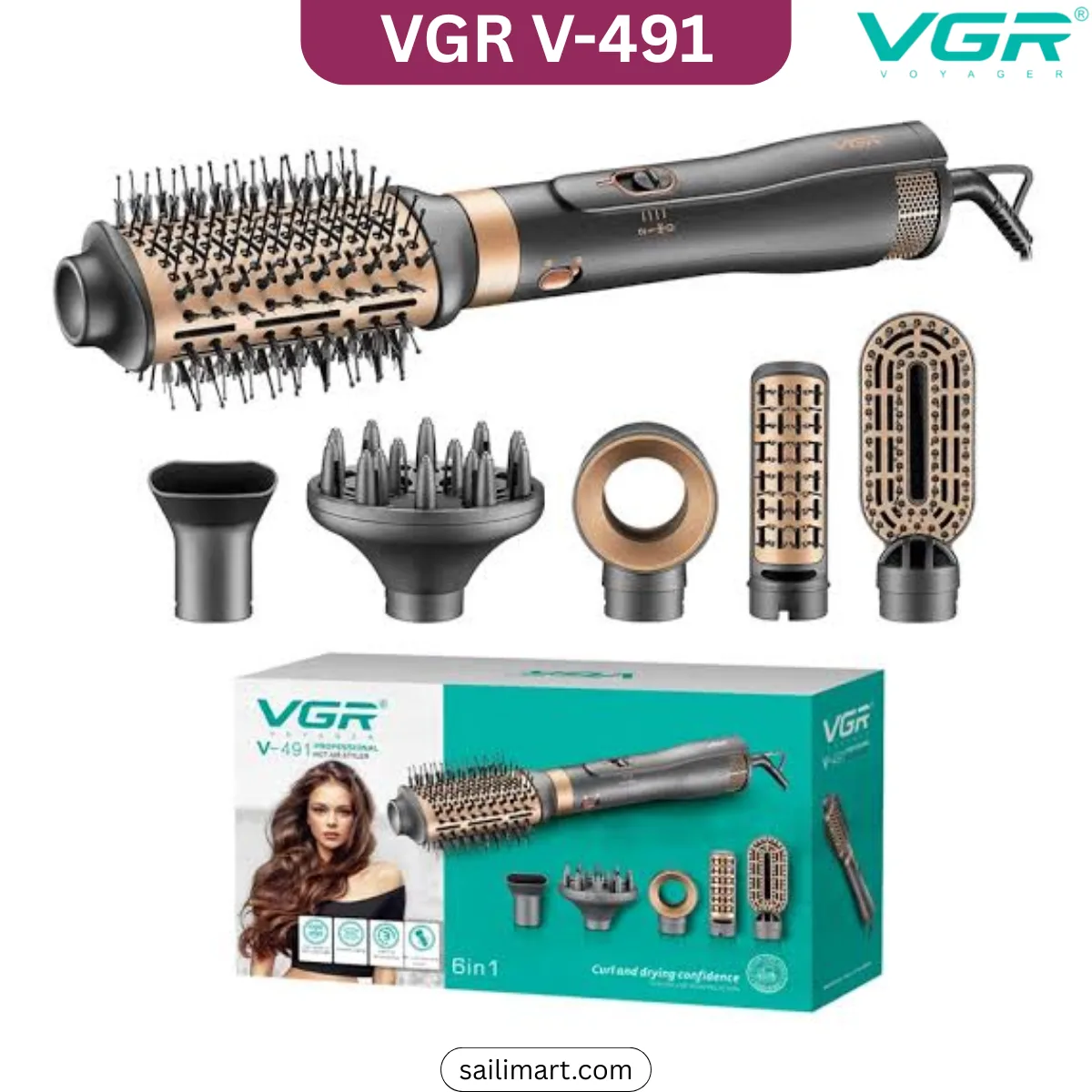 VGR V-491 6-in-1 Professional Hot Air Styler & Hair Dryer