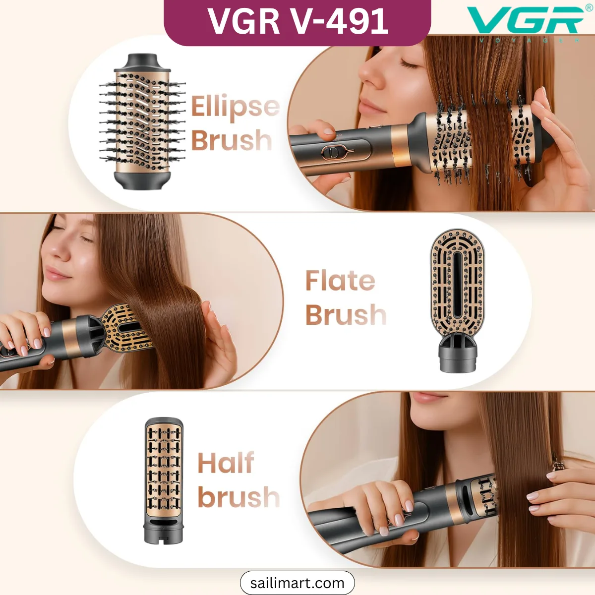 VGR V-491 6-in-1 Professional Hot Air Styler & Hair Dryer