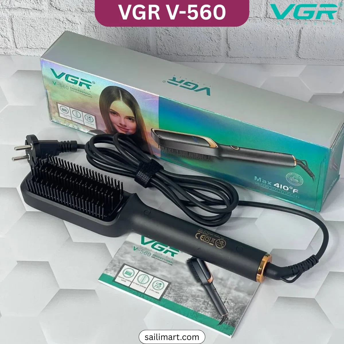 VGR V-560 Hair Straightener Comb & Brush Best Price in Bangladesh