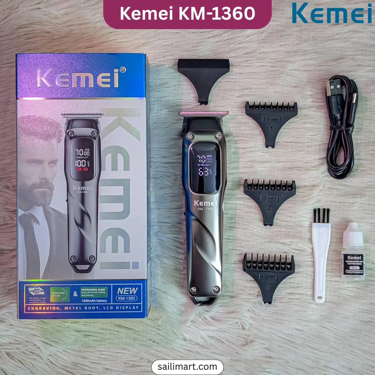 Kemei KM-1360 Professional Trimmer Best Price in Bangladesh