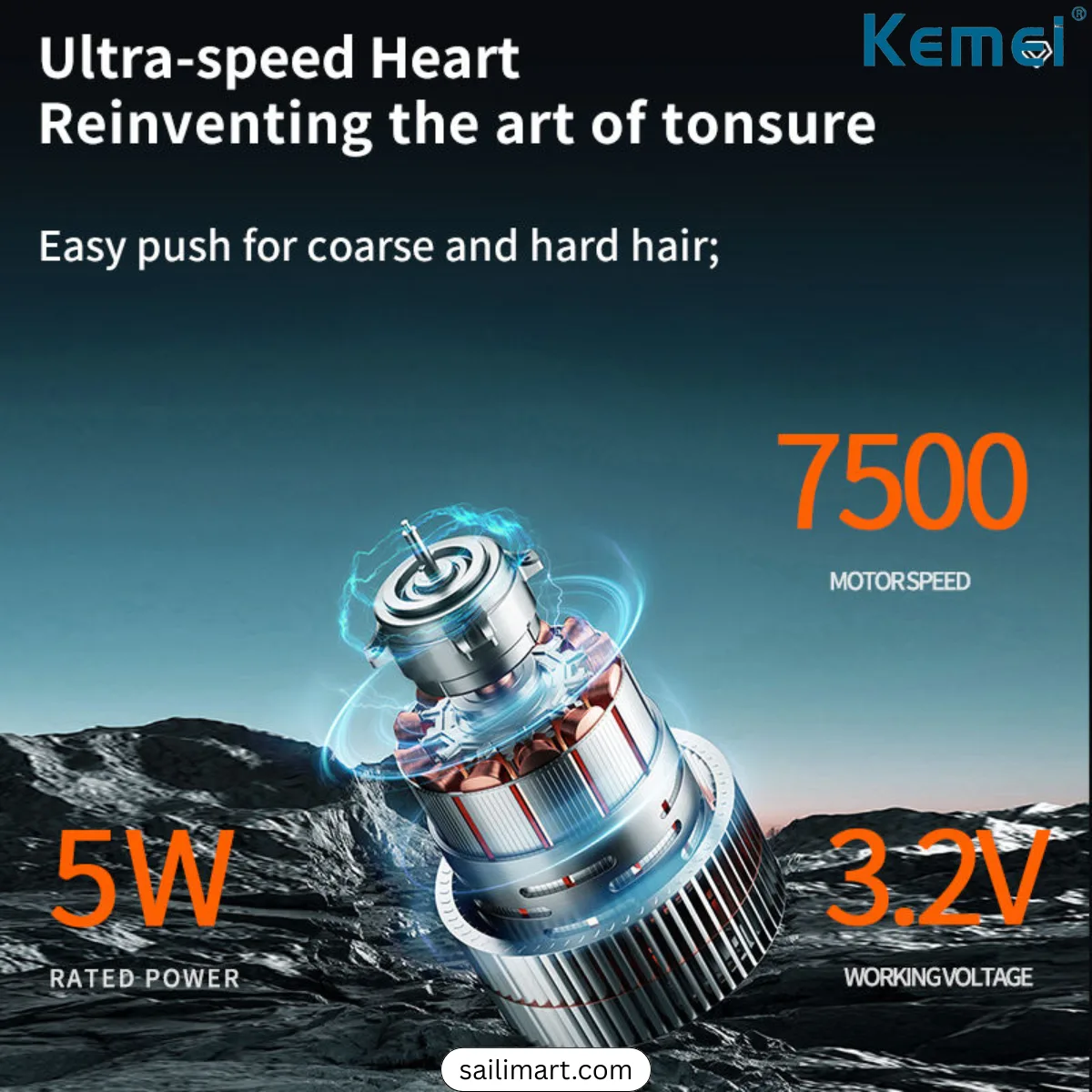 Kemei KM-1358 Hair & Beard Trimmer Best Price in Bangladesh