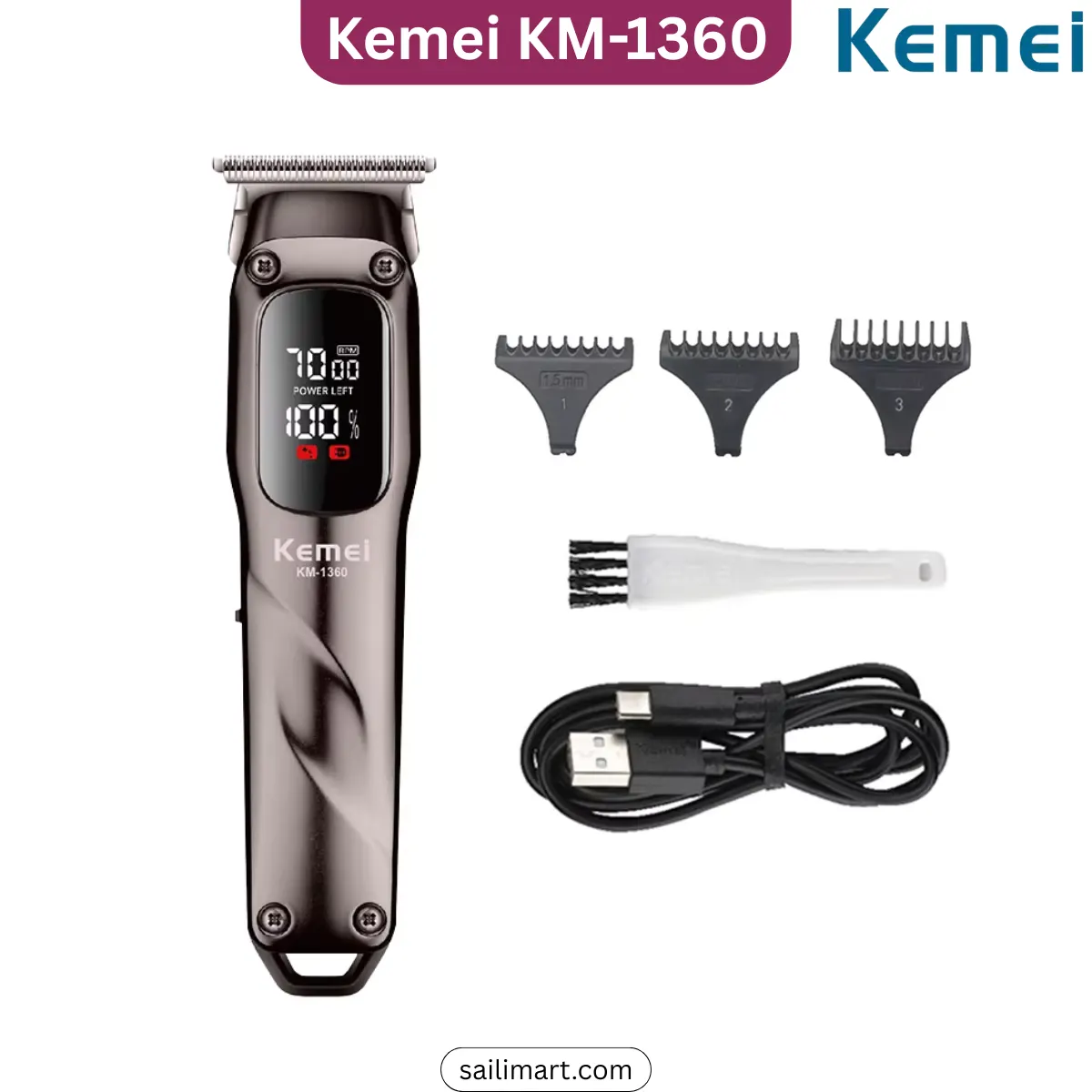 Kemei KM-1360 Professional Trimmer for Men