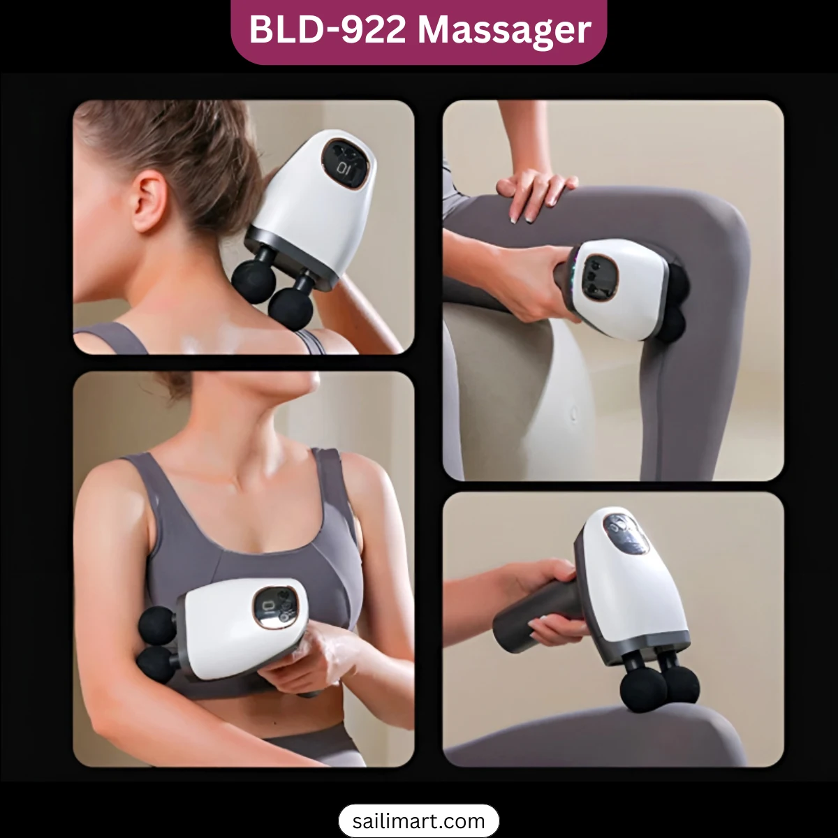 Blueidea BLD-922 Dual-Head Massage Gun