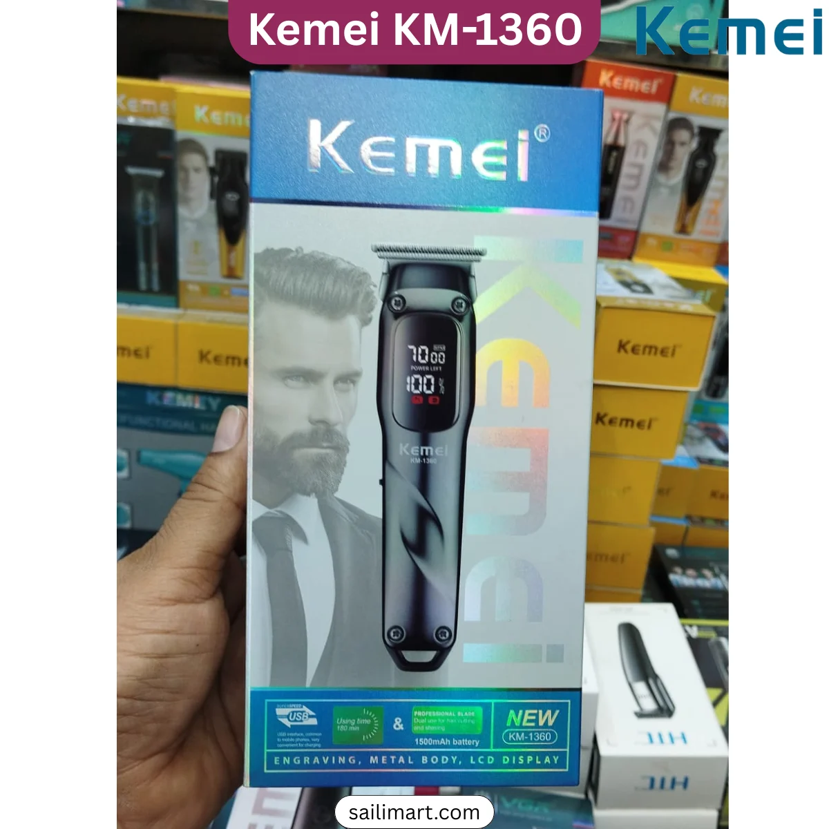 Kemei KM-1360 Professional Trimmer for Men