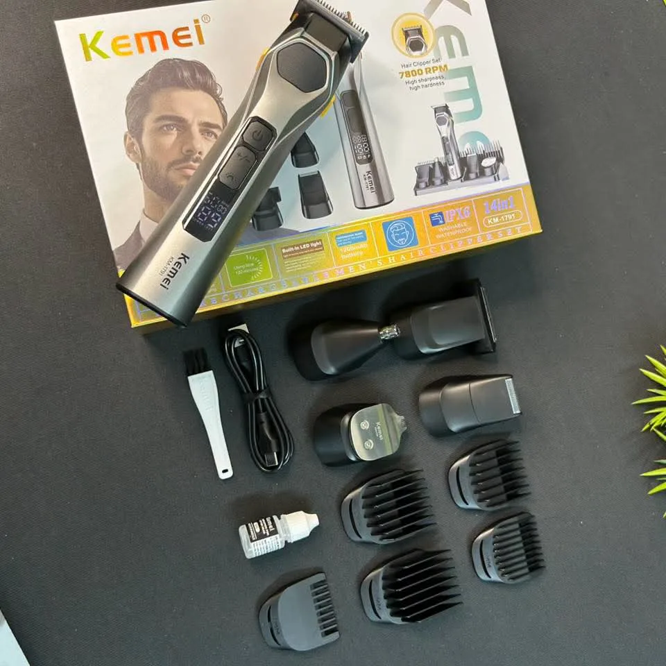 Kemei KM-1791 (14-in-1) Multigrooming Kit IPX6 waterproof best price in Bangladesh