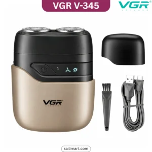 VGR V-345 Mini Electric Rotary Shaver IPX7 Waterproof