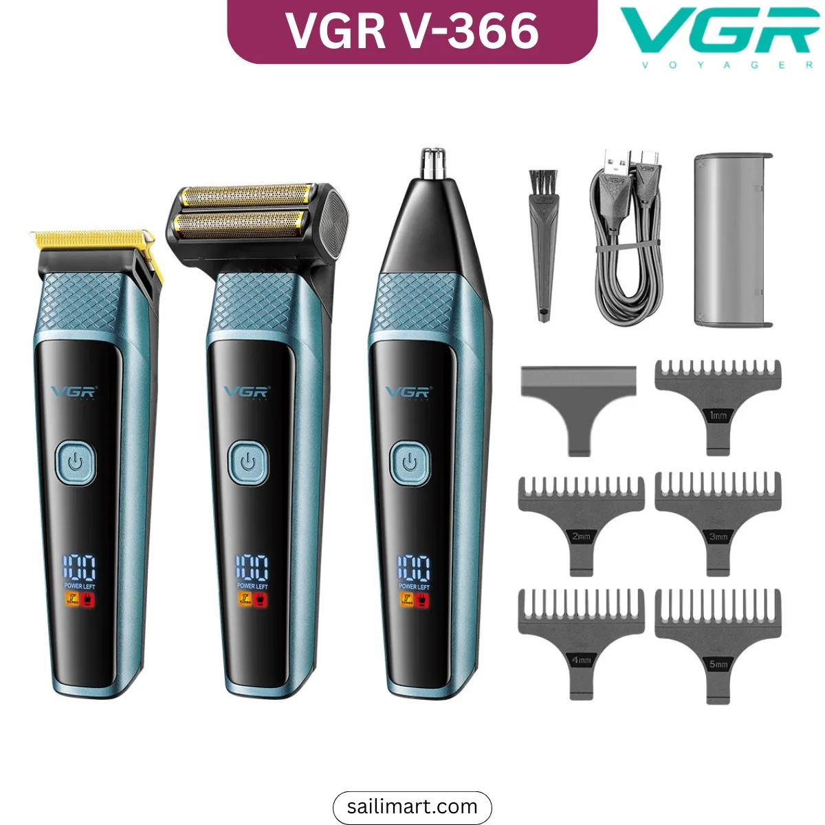 VGR V-366 grooming kit 3in1 Limited edition Blue