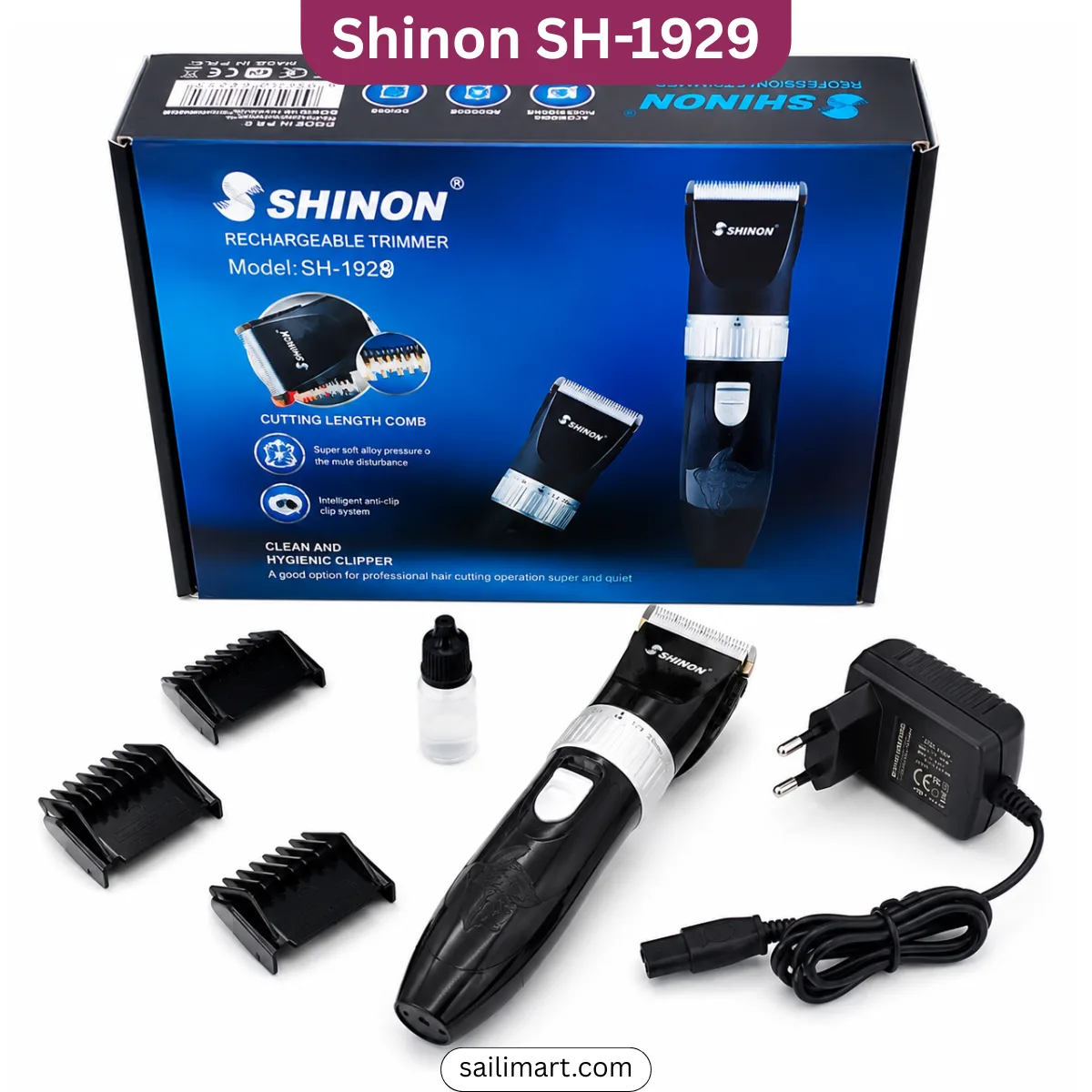 SHINON SH-1929 Professional Hair Clipper & Beard Trimmer