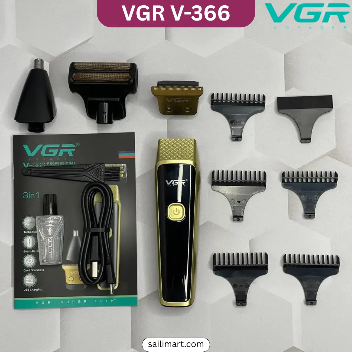 VGR V-366 grooming kit 3in1 Limited edition Blue