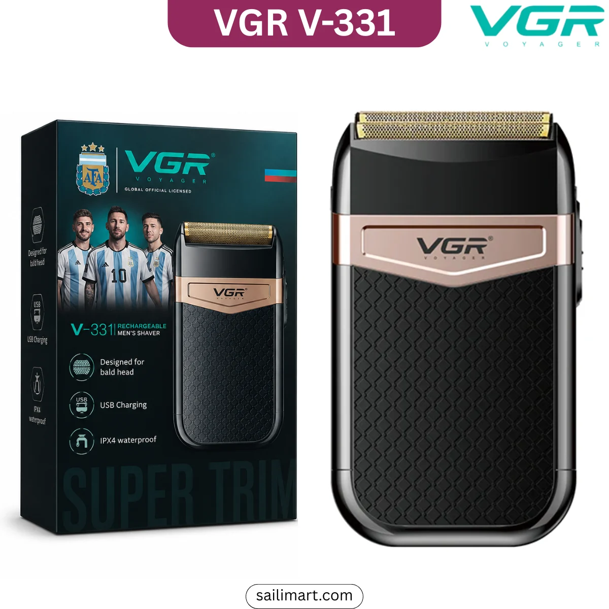 VGR V-331 Foil Shaver with Double Foil Blade