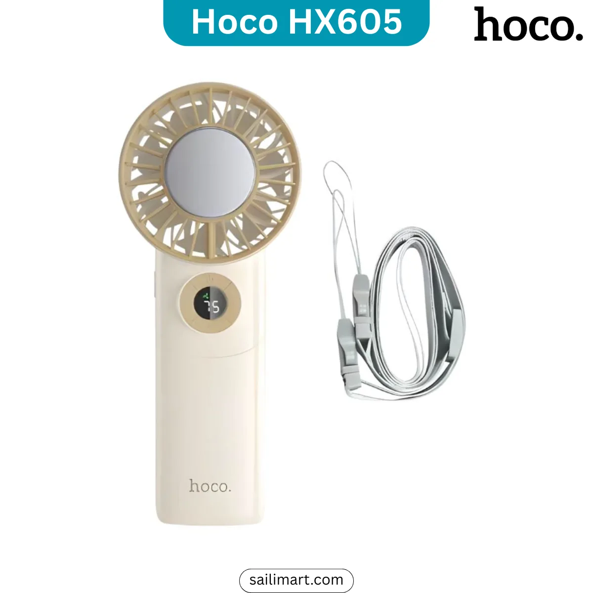 Hoco HX605 Rechargeable Foldable Cooling Fan Best Price in Bangladesh