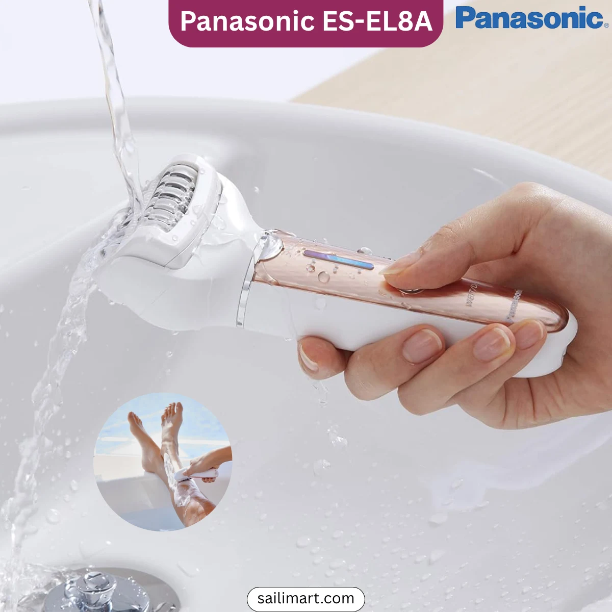 Panasonic ES-EL8A Wet & Dry Epilator Best Price in Bangladesh
