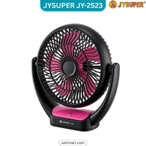 JYSUPER JY-2523 Rechargeable Fan Pink Color