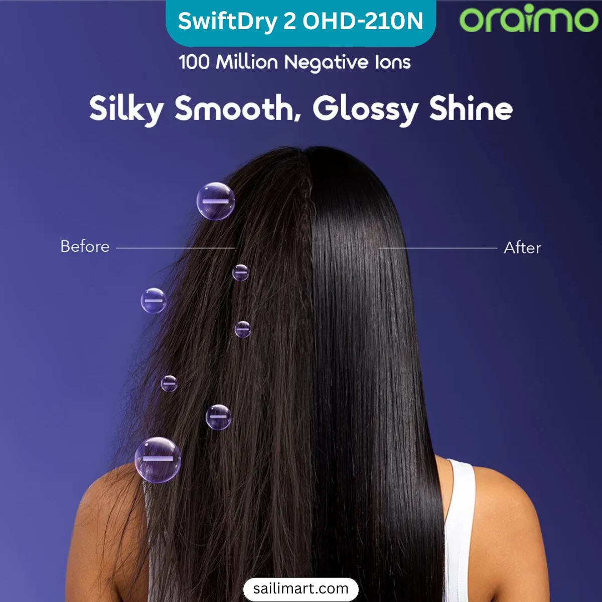 Oraimo SwiftDry 2 OHD-210N 800W Hair Dryer with Ionic Technology