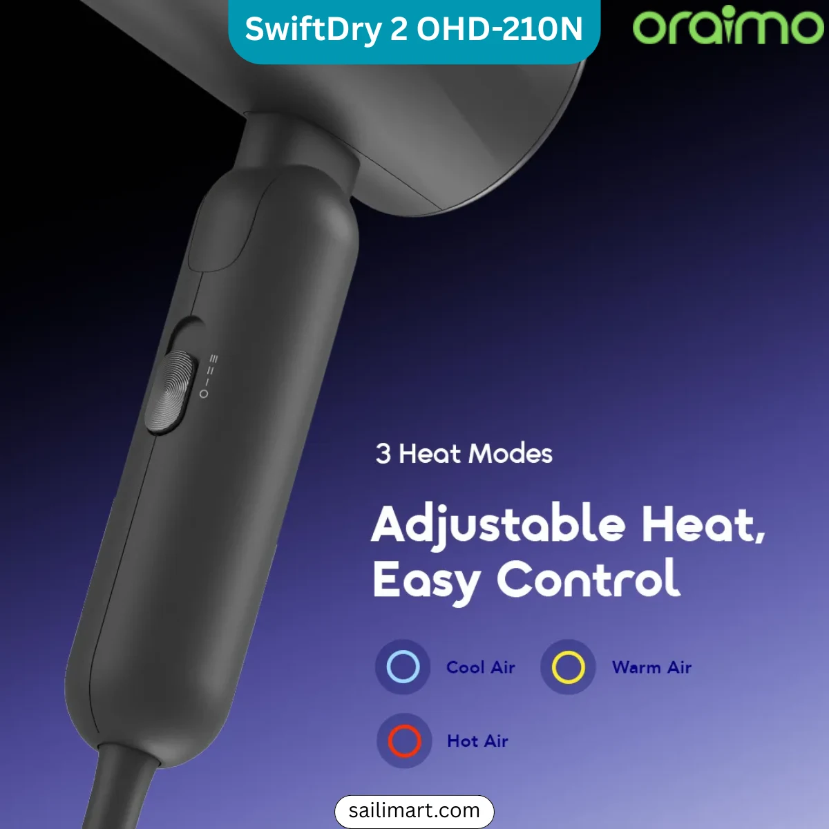 Cool Air, Warm Air & Hot Air Hair Dryer